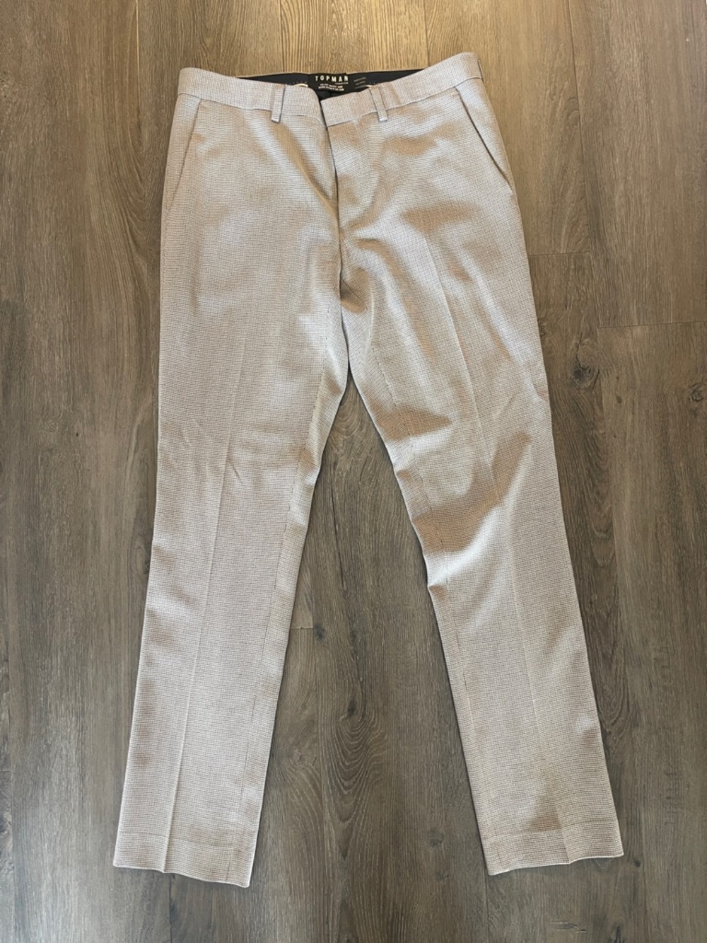 Topman Tan Textured Men's Dress Pants